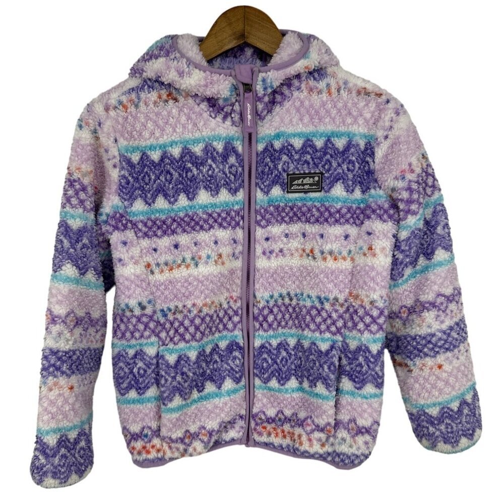 Eddie Bauer Girls Quest Plush Fleece Hooded Jacket Size M